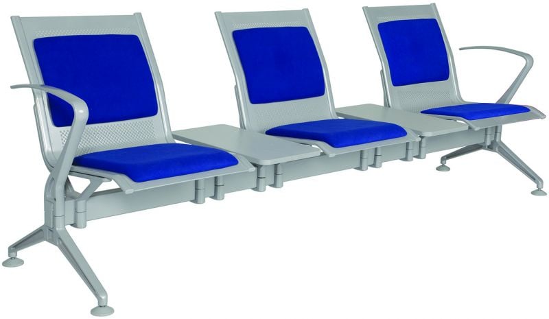 Ente 545 Üçlü Bekleme Koltuğu Üçlü Yan Kollu Ara Sehpalı Yarım Döşemeli