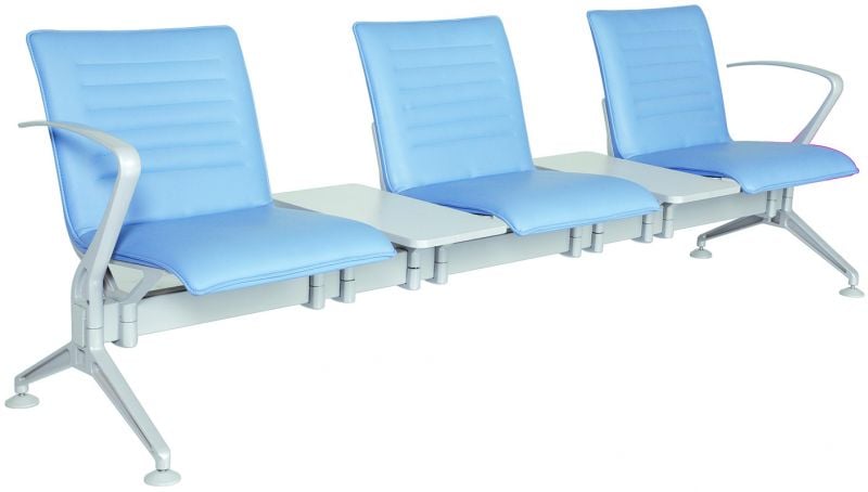 Line 550 Üçlü Bekleme Koltuğu Üçlü Yan Kollu Ara Sehpalı Tam Döşemeli